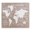 Cabecero cuadro Mapa Mundo 110x100 madera natural