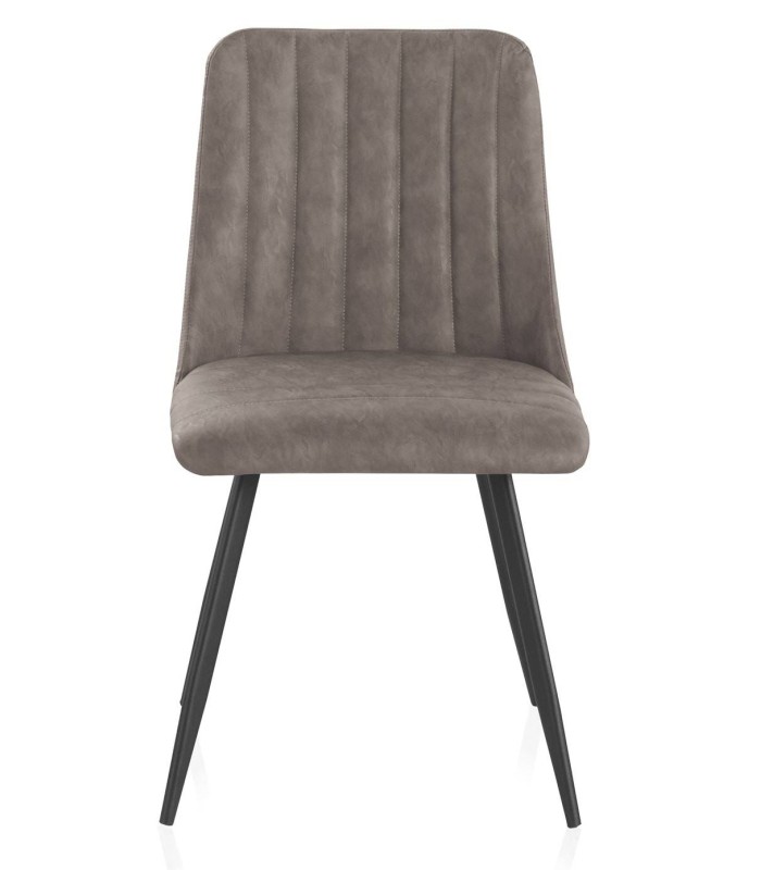 Silla polipiel Lofax topo patas metálicas negras