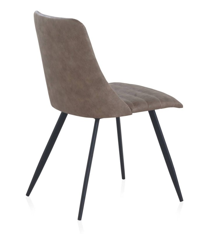 Silla polipiel Lofax topo patas metálicas negras