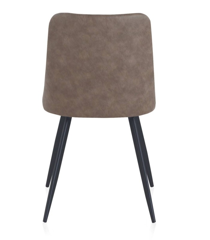 Silla polipiel Lofax topo patas metálicas negras