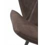 Set 4 sillas polipiel Krax marrón patas metálicas negras