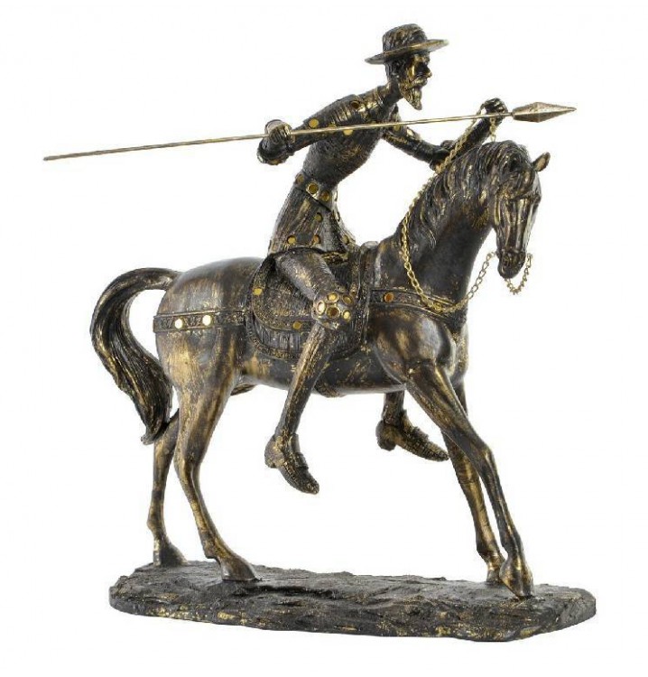 Figura escultura Don Quijote a caballo