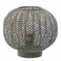 Lámpara sobremesa Kapil esfera metal gris envejecido